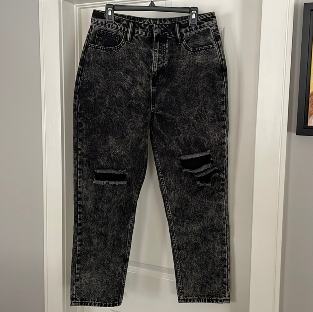 Yoga Jeans black acid wash pants